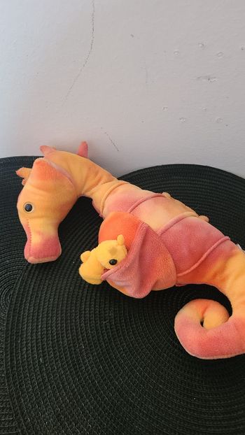 Peluche hippocampe maman et bébé
