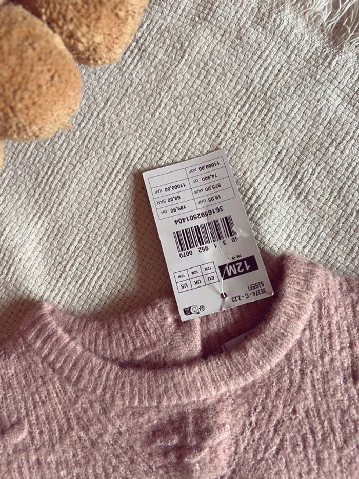Pull en maille rose volant neuf gemo - photo numéro 4