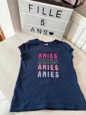 T shirt marine TAO 5 ans