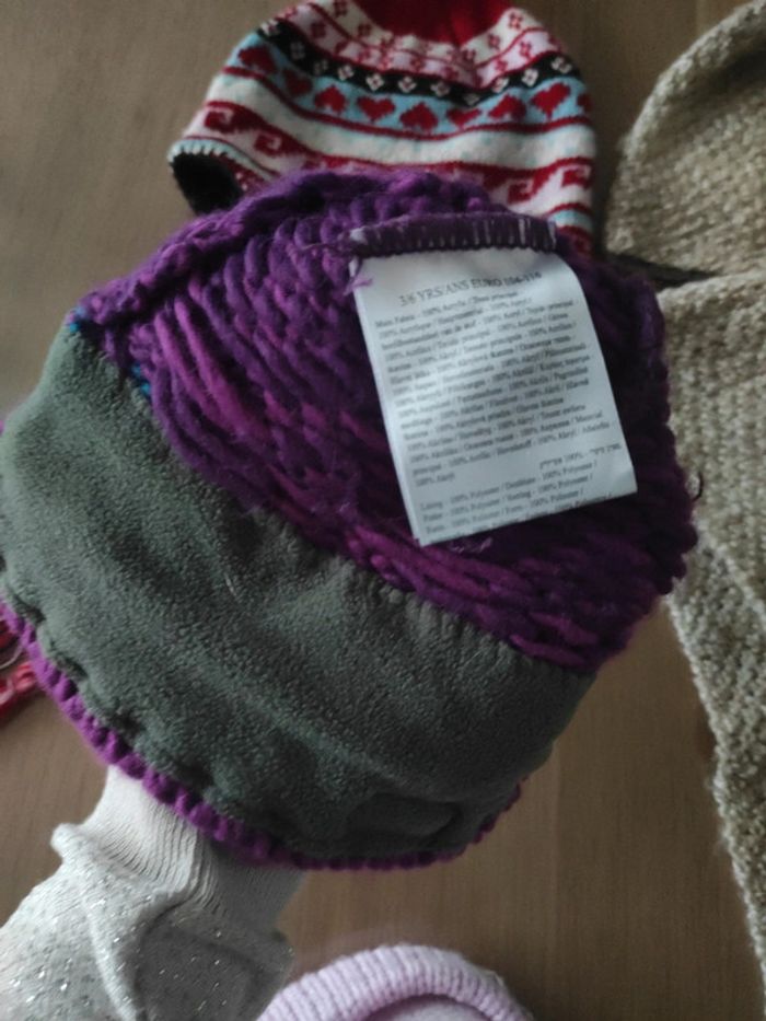 Lot de bonnet et écharpe fille 3/6 ans - photo numéro 4
