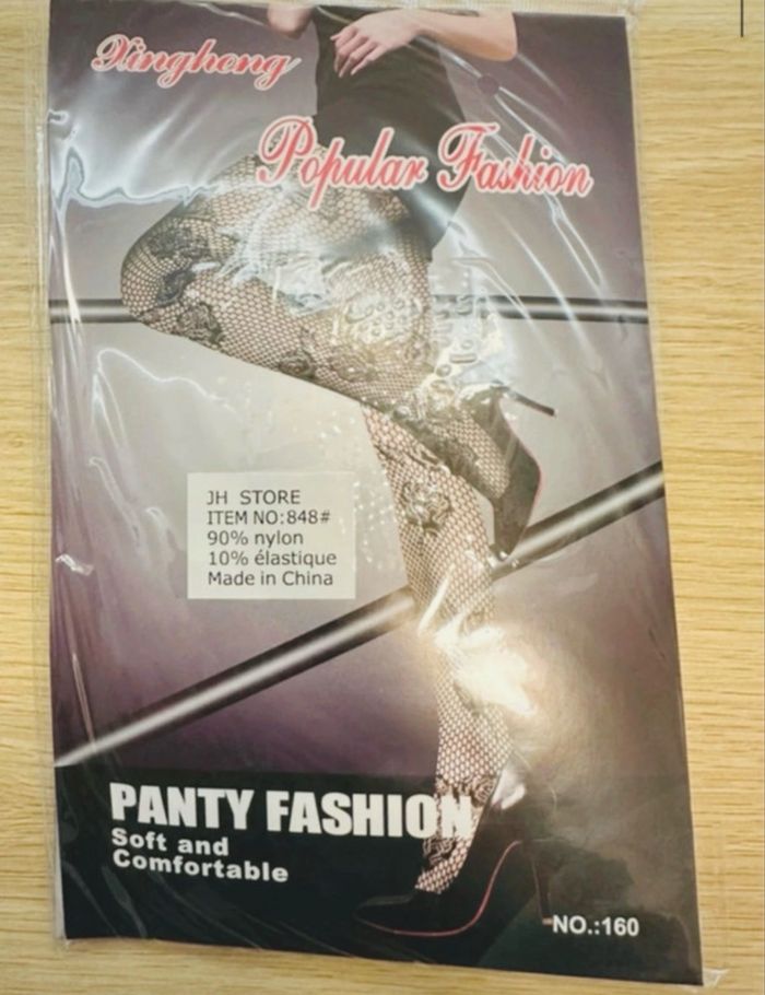 🌼 collants noir dentelle sur le côté 🌼 - photo numéro 2