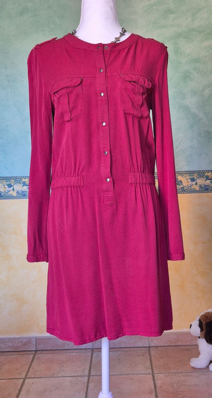 Robe chemise Camaïeu fuschia 38