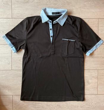 Polo noir et bleu pour homme