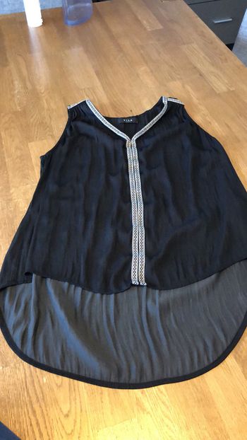 Haut fluide noir taille m