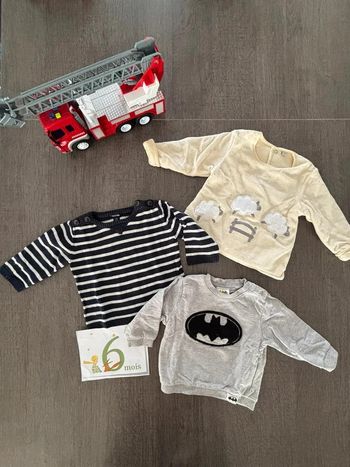 Pulls garçon 6 mois lot Batman