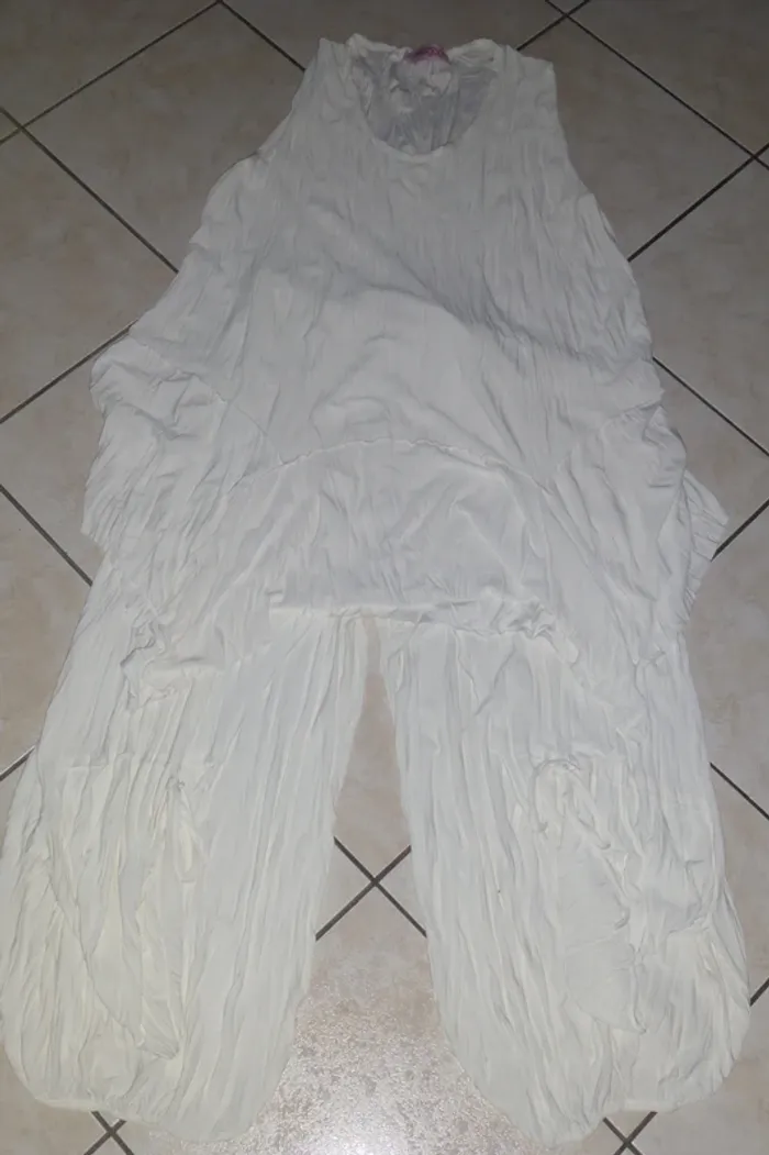 ensemble debardeur / tunique asymétrique et pantalon taille 52 comme neuf MEGAN - photo numéro 6