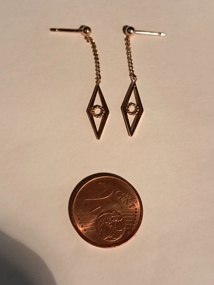 Boucles d oreilles longues anciennes - photo numéro 3