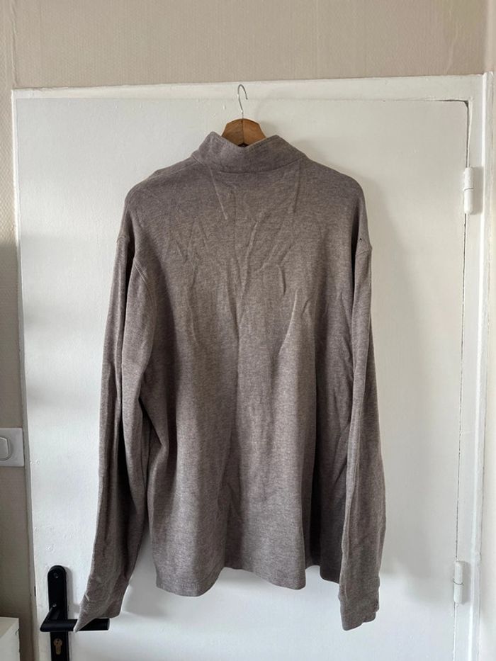 Pull zippé col montant Chaps beige – Taille XL – Bon état - photo numéro 7