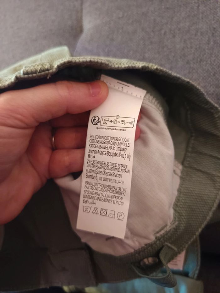 Pantalon Chino regular vert taille 10 ans - photo numéro 5