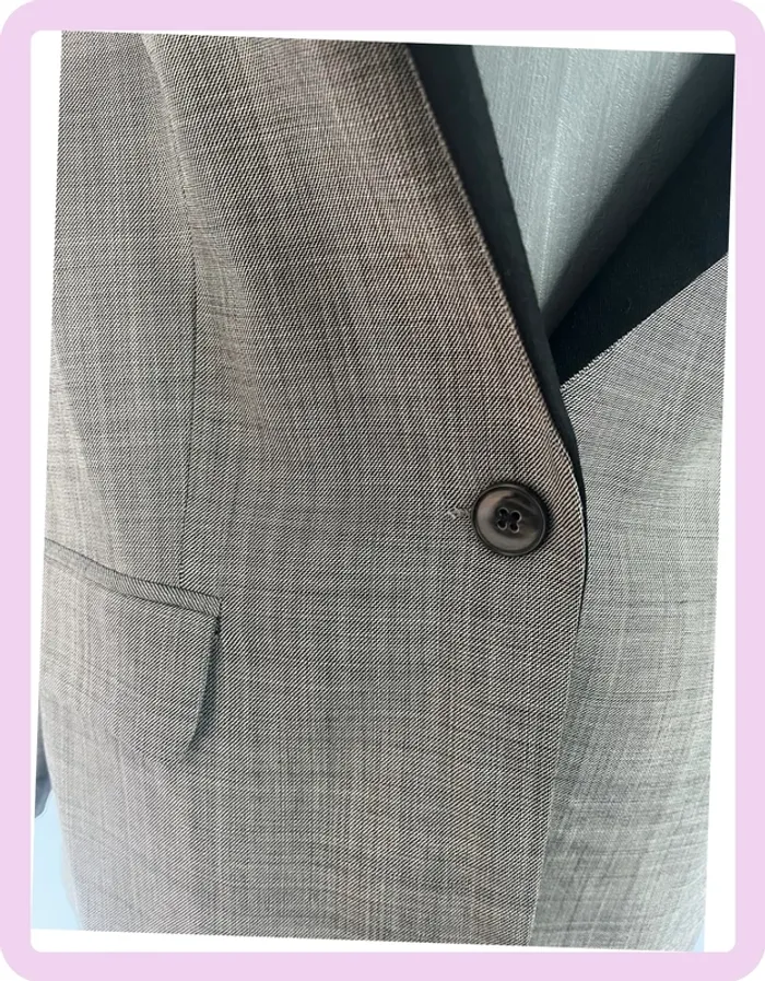 Blazer gris Sandro taille 36 avec pins décoratifs - photo numéro 4