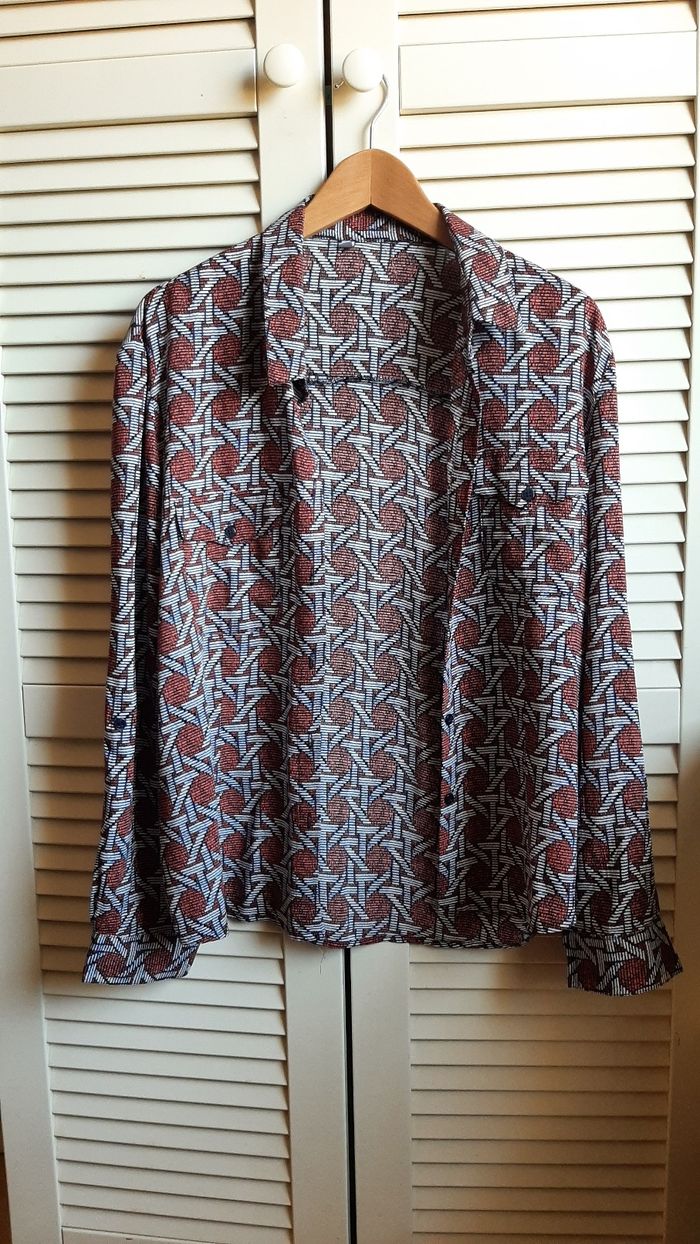 Chemisier  vintage à motifs géométriques. - photo numéro 3