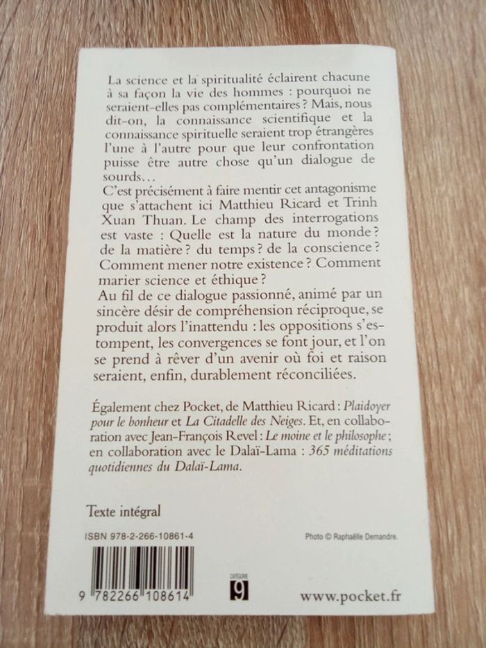 M. Ricard / Trinh Xuan Thuan 🪅 L'infini dans la paume de la main - photo numéro 2