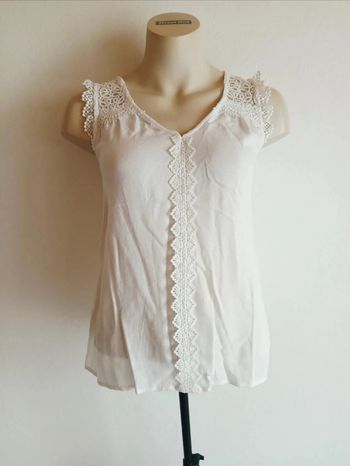 Débardeur blanc dentelle Morgan 🤍
