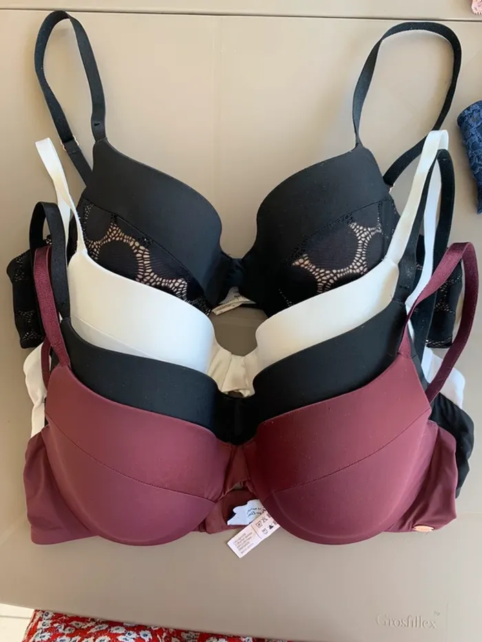 Soutien-gorge Etam n5 noir et beige 90C - photo numéro 12