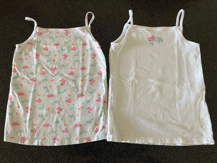 2 débardeurs sous vêtement fille 6 ans DPAM