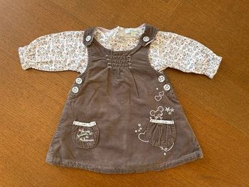 Robe et tee-shirts à manches longues bébé fille 1 mois