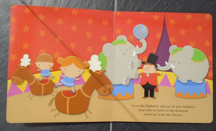Joli livre pour enfants "J'ai vu dans le cirque" - photo numéro 3