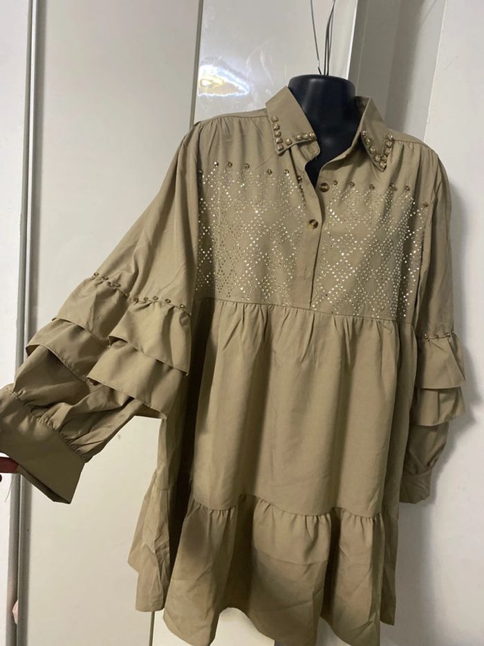 Tunique over size . Tunique habillée . tenue de fête . Taille L / XL - photo numéro 2