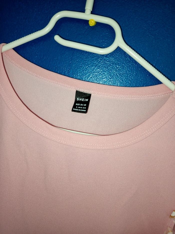 Pull shein avec manches transparentes fleuris - photo numéro 2