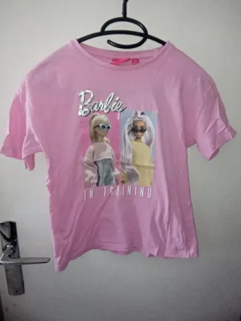 T-shirt manche courte rose Barbie