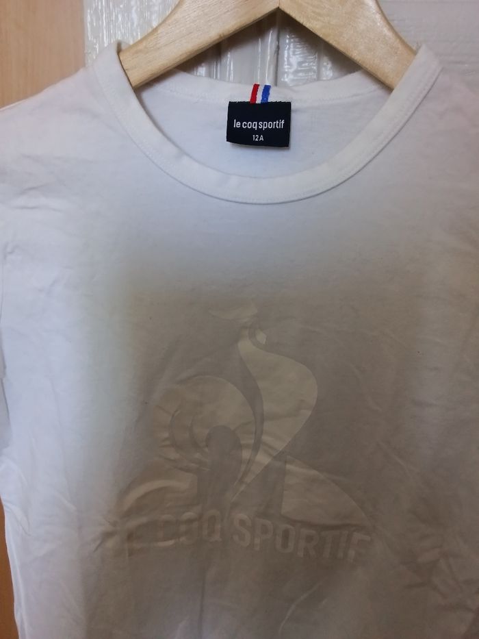 Tee-shirt le coq sportif blanc et écru - photo numéro 2