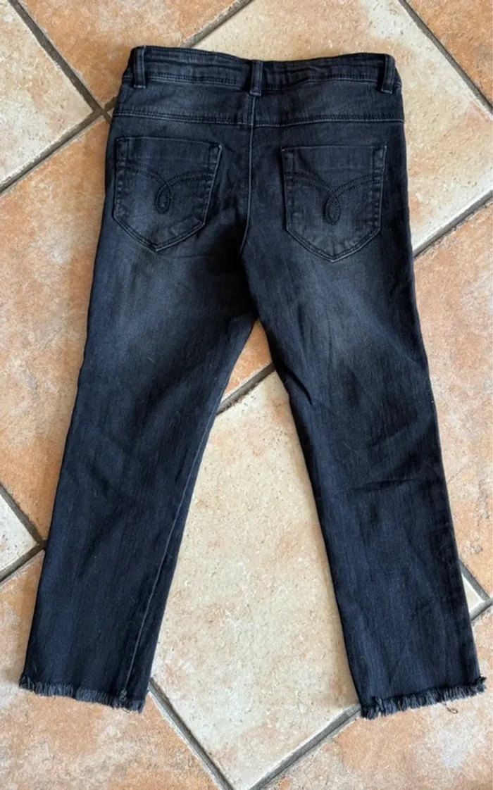 Jeans noir taille 10 ans regular in extenso neuf réglable - photo numéro 2