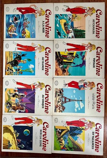 Lot de 8 albums anciens Caroline Pierre Probst Hachette livres BD collection grands blancs