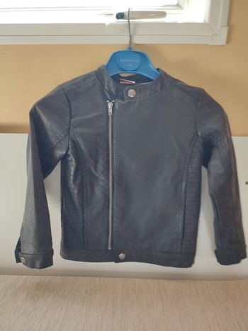 Veste simili cuir noire 4 ans tape à l'oeil