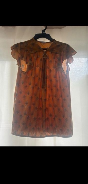 👗 Top Cache-Cache à motifs - Moutarde & Or