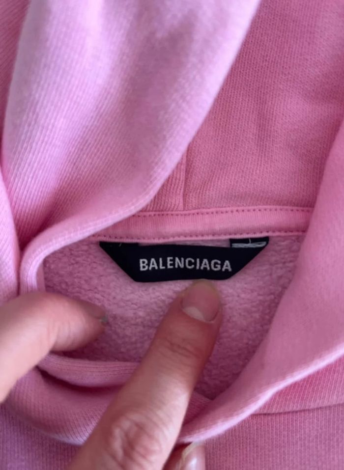 Sweat à capuche rose Balenciaga - photo numéro 2