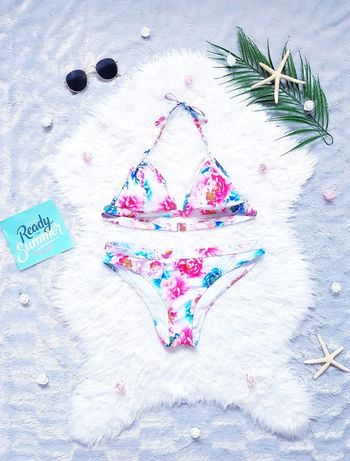 Bikini triangle fleuri neuf - T.S ou T.36 🖤