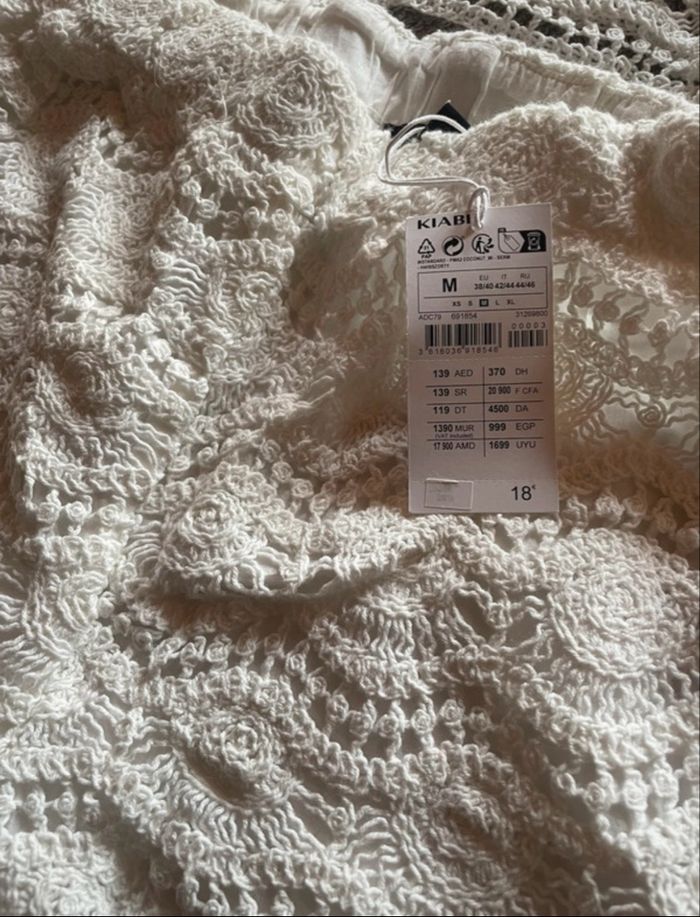 ensemble été KIABI - top + short blanc, doublé, taille M, neuf étiqueté - photo numéro 4