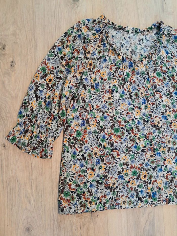 Blouse fleurie fluide t.44 - photo numéro 3