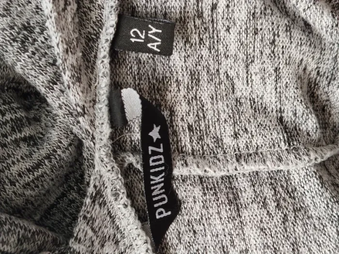 Cardigan gris moucheté noir Punkidz taille 12 ans - photo numéro 3