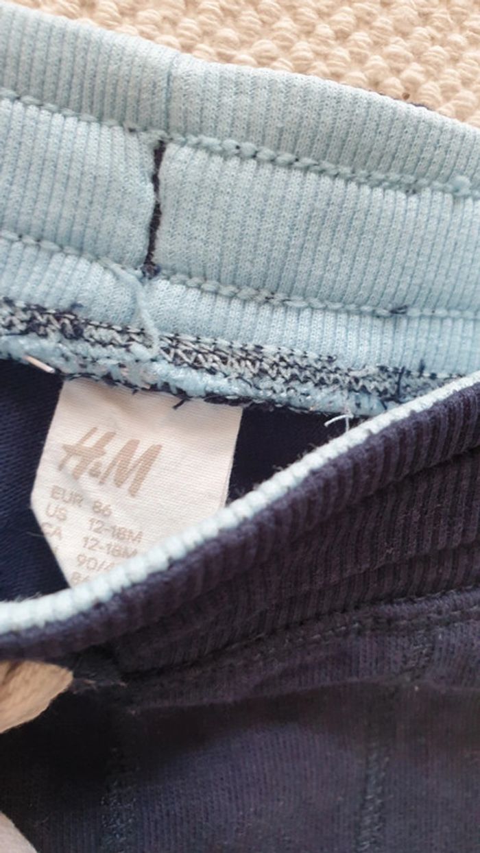 Short bleu marine, taille 12 - 18 mois, H&M - photo numéro 3