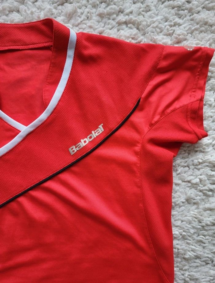 T-shirt rouge manches courtes Babolat Taille S - photo numéro 2
