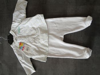 pyjamas chemise mixte en coton DPAM 60 cm 3 mois