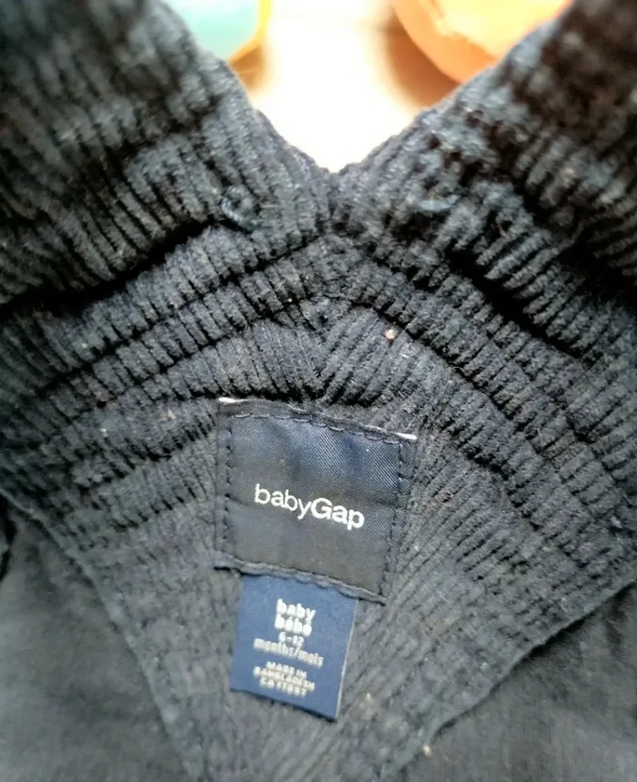 Salopette marine velours côtelé mixte 6-12 mois Babygap - photo numéro 4