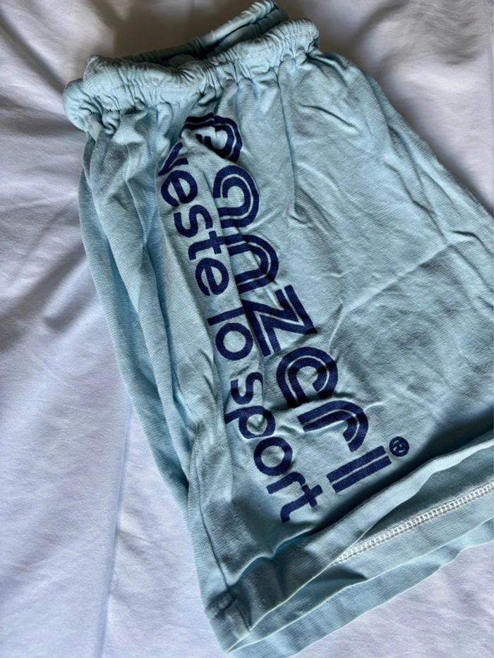 Short sport Panzeri bleu ciel - photo numéro 3