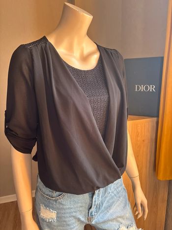 Chemisier noir dentelle