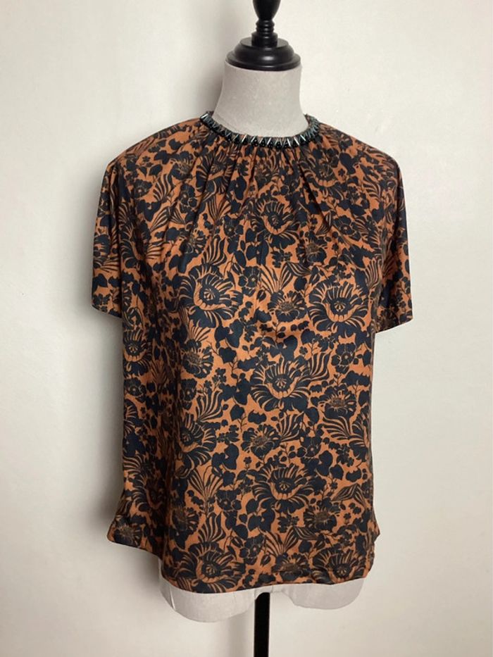Blouse marine et orange Bimba y Lola 36