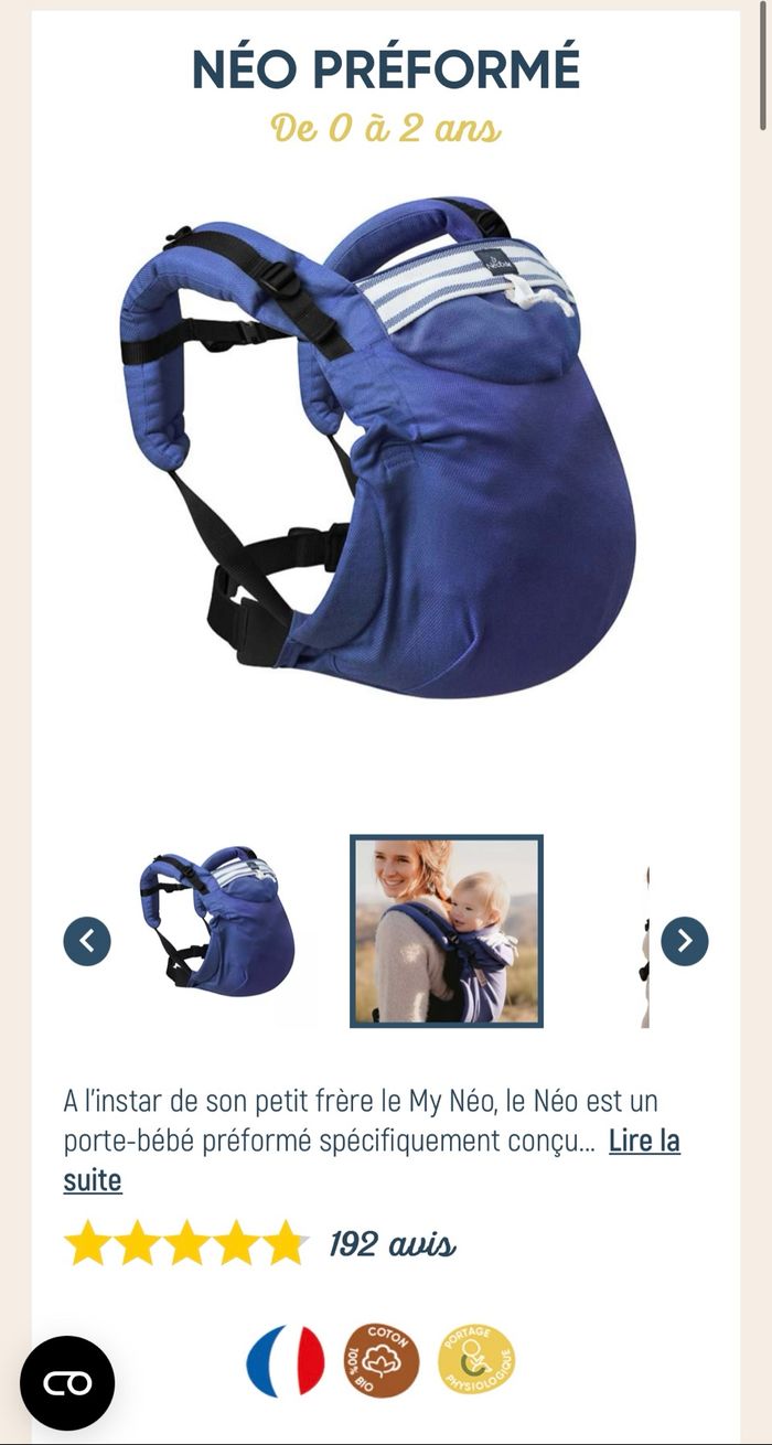 Porte bébé Néobulle Néo2 - photo numéro 10