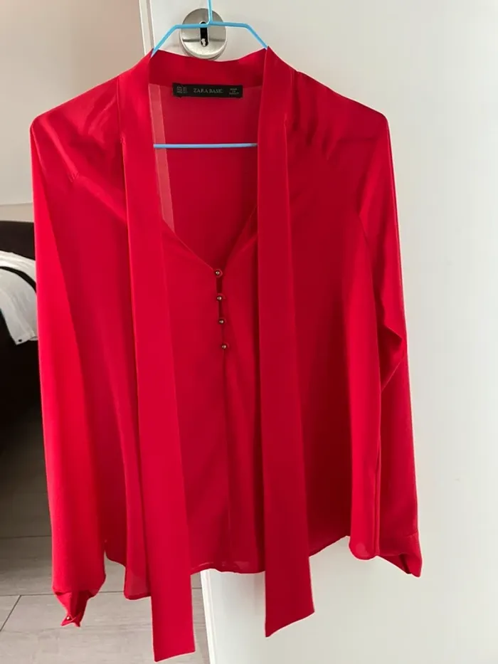 Chemisier rouge Zara