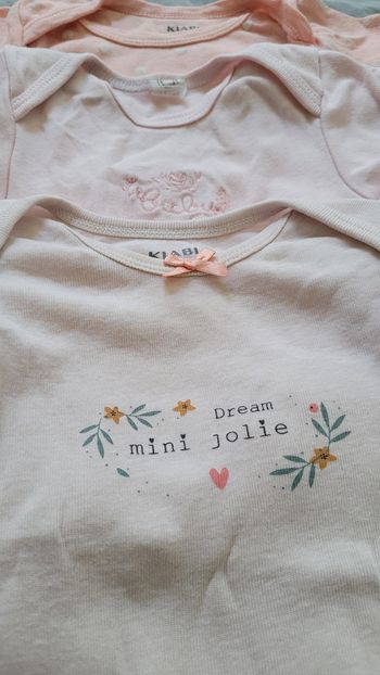 Lot de 6 body manche courte 3 mois