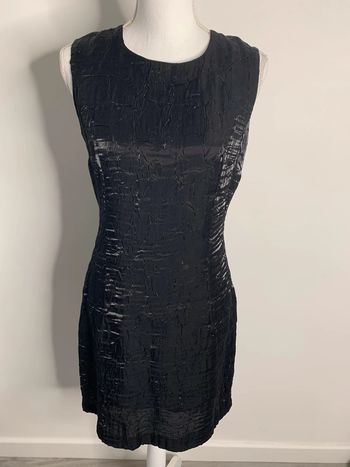 Robe froissée noire Vintage T38