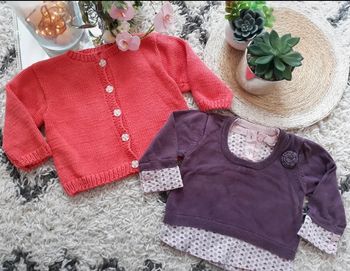 Lot gilet et pull hivers fille Taille 6 mois💝🌿