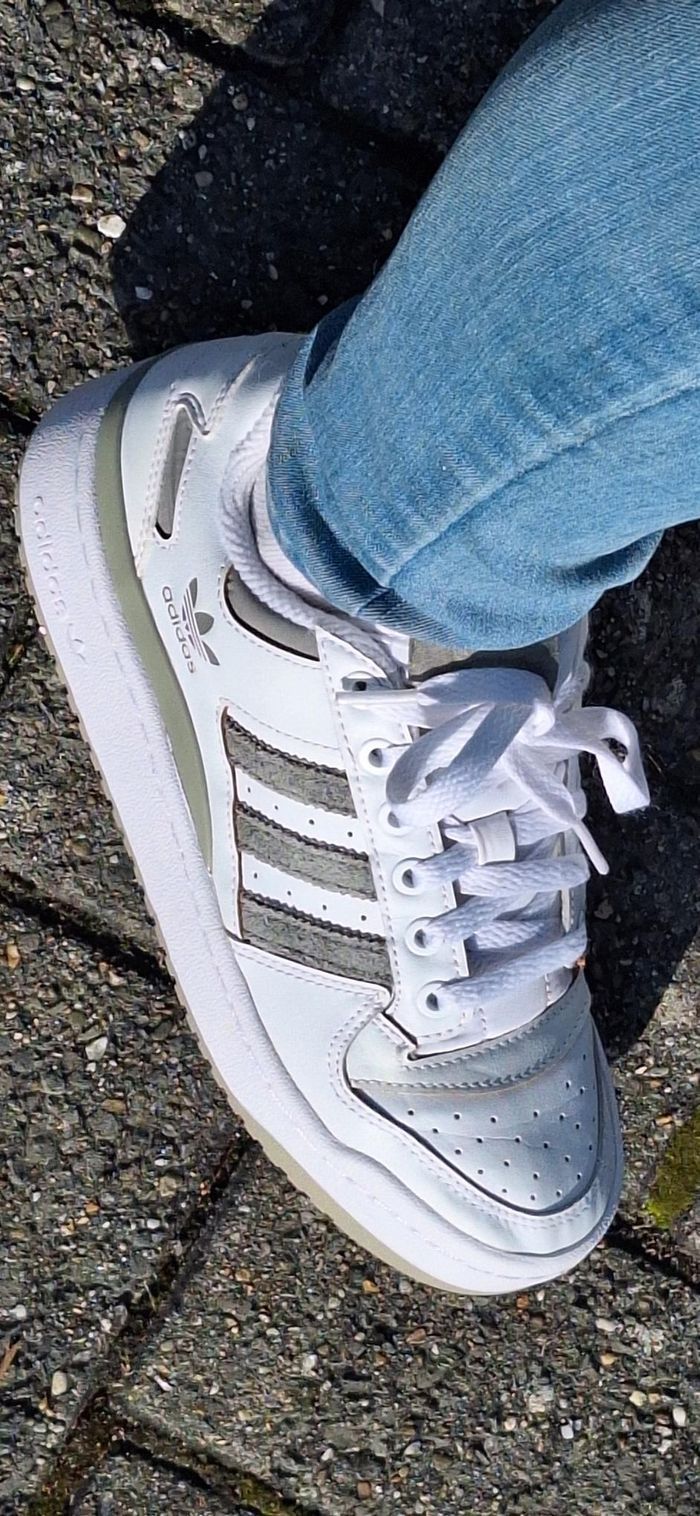 Adidas forum low cuir blanc t.36 2/3- UK 4 - photo numéro 2