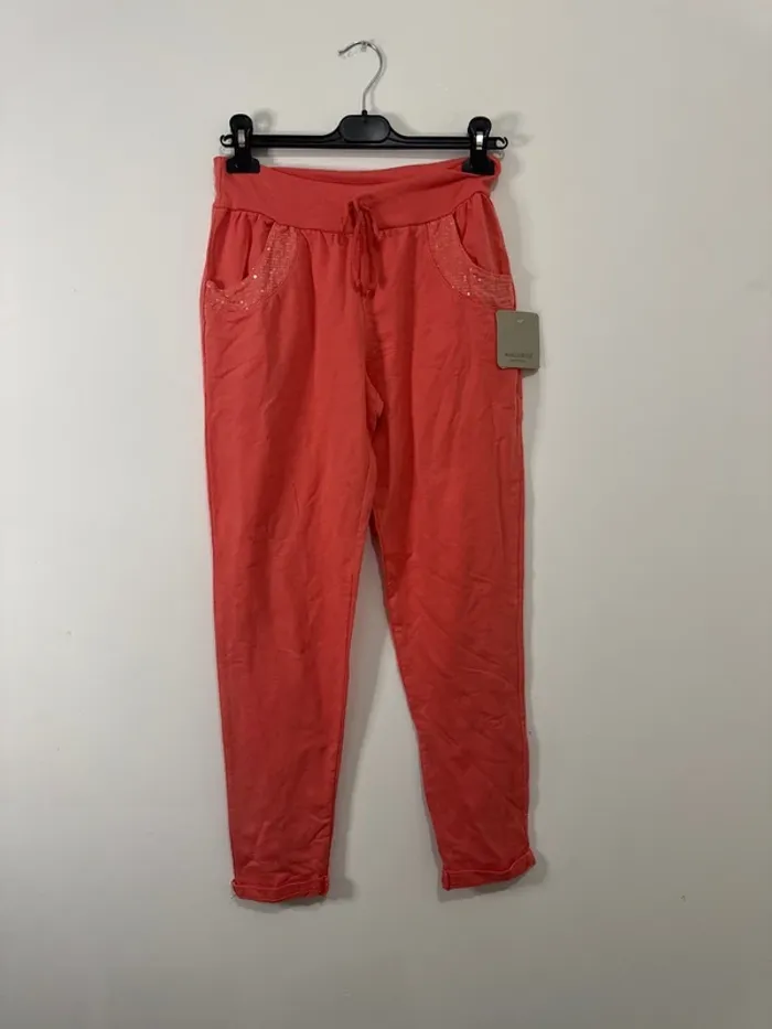 💥 Promotion ! Pantalon femme corail – Taille jusqu’au 48 – Neuf avec étiquette
