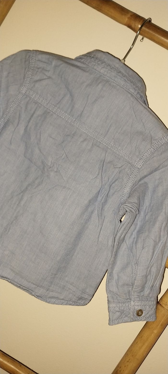 Chemise coton bleu clair Ki1bi état neuf 24 mois / 2 ans - photo numéro 7