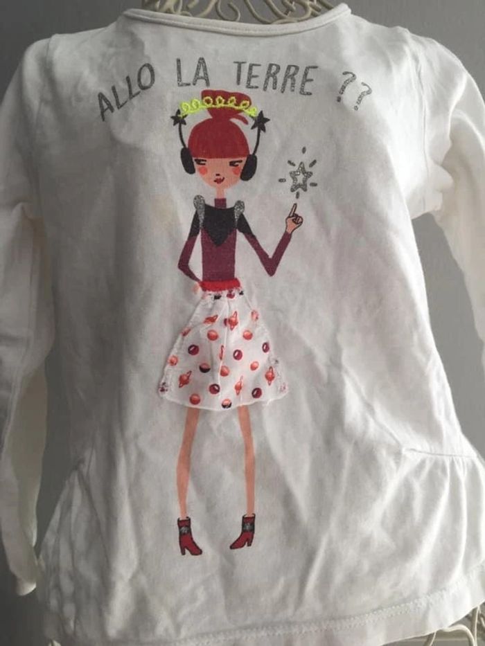 Ensemble fille 3 ans jupe et t-shirt Dpam - photo numéro 5